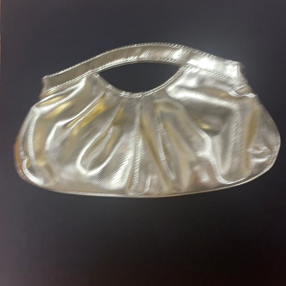 Shiny Gold Handbag 11 X 13 Satin lining and lightweight